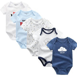 2024 Cotton Baby Bodysuits Clothing 5PCS Set - kiddiezoom