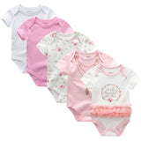 2024 Cotton Baby Bodysuits Clothing 5PCS Set - kiddiezoom