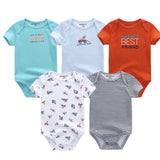 2024 Cotton Baby Bodysuits Clothing 5pcs Set - kiddiezoom