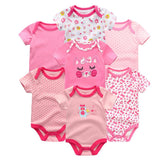 2024 Girls Bodysuits Top Quality 7PCS Baby Romper - kiddiezoom