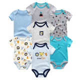 2024 Girls Bodysuits Top Quality 7PCS Baby Romper - kiddiezoom