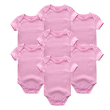 2024 Girls Bodysuits Top Quality 7PCS Baby Romper - kiddiezoom