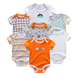 2024 Girls Bodysuits Top Quality 7PCS Baby Romper - kiddiezoom