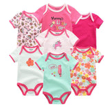 2024 Girls Bodysuits Top Quality 7PCS Baby Romper - kiddiezoom