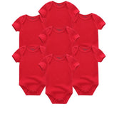 2024 Girls Bodysuits Top Quality 7PCS Baby Romper - kiddiezoom