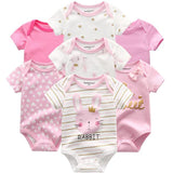 2024 Girls Bodysuits Top Quality 7PCS Baby Romper - kiddiezoom