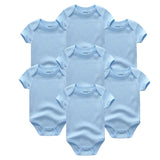 2024 Girls Bodysuits Top Quality 7PCS Baby Romper - kiddiezoom