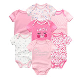 2024 Girls Bodysuits Top Quality 7PCS Baby Romper - kiddiezoom