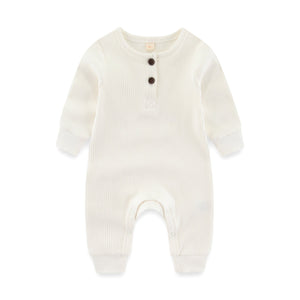 2024 Ribbed Rompers Baby Solid Jumpsuits - kiddiezoom