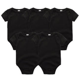 3/5pcs Baby Bodysuits Solid Unisex Clothing - kiddiezoom