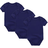 3/5pcs Baby Bodysuits Solid Unisex Clothing - kiddiezoom