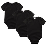 3/5pcs Baby Bodysuits Solid Unisex Clothing - kiddiezoom