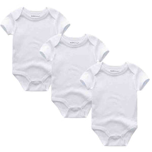 3/5pcs Baby Bodysuits Solid Unisex Clothing - kiddiezoom