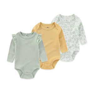 3pcs Baby Bodysuits Rompers Set Infant - kiddiezoom