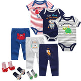 3Pcs Baby Bodysuits+Pants+Socks Sets Girls - kiddiezoom