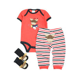 3Pcs Baby Bodysuits+Pants+Socks Sets Girls - kiddiezoom