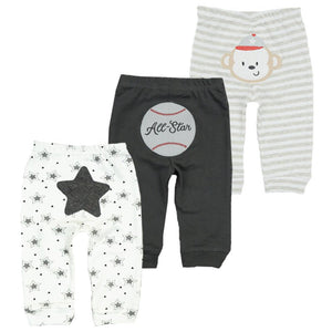 3pcs Baby Pants Cotton 3 - 24 Months Newborn - kiddiezoom