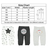 3pcs Baby Pants Cotton 3 - 24 Months Newborn - kiddiezoom