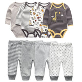 Ensemble 4 pièces body bébé + 4 pièces pantalon bébé 