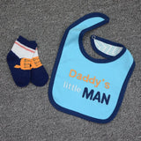 4pcs Baby Bodysuits+Pants+Bib+Socks Outfits Children Set - kiddiezoom