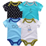 4pcs Baby Clothing 0 - 12m Bodysuits Onesies - kiddiezoom