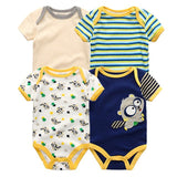 4pcs Baby Clothing 0 - 12m Bodysuits Onesies - kiddiezoom