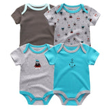 4pcs Baby Clothing 0 - 12m Bodysuits Onesies - kiddiezoom