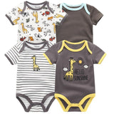 4pcs Baby Clothing 0 - 12m Bodysuits Onesies - kiddiezoom