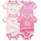 4pcs Baby Clothing 0 - 12m Bodysuits Onesies - kiddiezoom