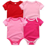 4pcs Baby Clothing 0 - 12m Bodysuits Onesies - kiddiezoom