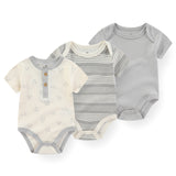 Baby-Bodys aus 100 % Baumwolle, Neugeborenenkleidung, 3er-Pack 