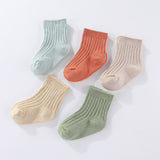 Lot de 5 paires de chaussettes antidérapantes en coton pour nouveau-né 