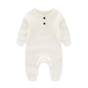 2024 Ribbed Rompers Baby Solid Jumpsuits