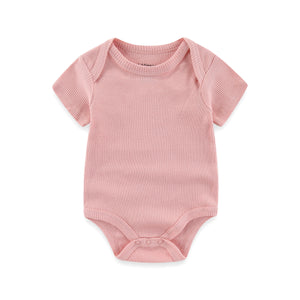 Baby Solid Bodysuits Ribbed Clothes