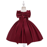 Baby Girls Formal Dresses Bow Birthday Occasion Dresses