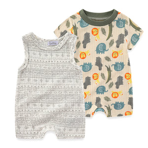 Neugeborene Babys Bodys Jungen Drucke Säugling Sets 