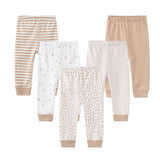 Babies Newborn Pants Girls Infant Trousers 5 Pack