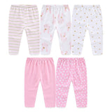 Babies Newborn Pants Girls Infant Trousers 5 Pack - kiddiezoom