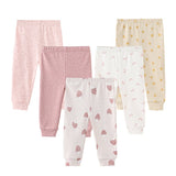 Babies Newborn Pants Girls Infant Trousers 5 Pack - kiddiezoom