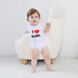 Baby 2 - Pack Papa & Mama Cotton Bodysuits - kiddiezoom