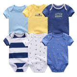 Baby Bodysuit 100% Cotton 0 - 12M Kids Clothes 6Pack - kiddiezoom