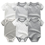 Baby Bodysuit 100% Cotton 0 - 12M Kids Clothes 6Pack - kiddiezoom