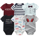 Baby Bodysuit 100% Cotton 0 - 12M Kids Clothes 6Pack - kiddiezoom