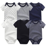 Baby Bodysuit 100% Cotton 0 - 12M Kids Clothes 6Pack - kiddiezoom