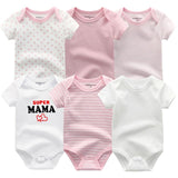 Baby Bodysuit 100% Cotton 0 - 12M Kids Clothes 6Pack - kiddiezoom