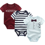 Baby Bodysuits 2024 Short Sleeves 3pcs - kiddiezoom