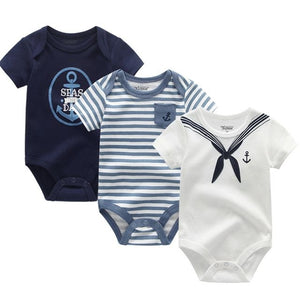 Baby Bodysuits 2024 Short Sleeves 3pcs - kiddiezoom