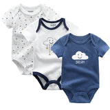 Baby Bodysuits 2024 Short Sleeves 3pcs - kiddiezoom