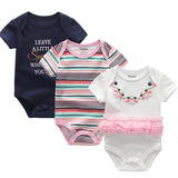 Baby Bodysuits 2024 Short Sleeves 3pcs - kiddiezoom