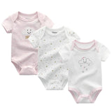 Baby Bodysuits 2024 Short Sleeves 3pcs - kiddiezoom